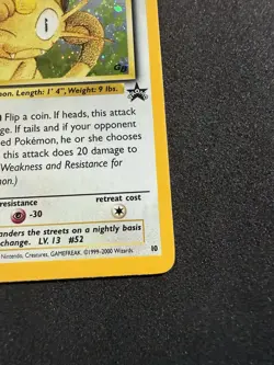 Pokemon TCG Meowth Vintage Black Star Promos Holo Card #10 NM/Mint Condition - Image 4