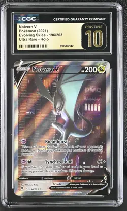 2021 POKEMON SWORD & SHIELD EVOLVING SKIES #196 ALT ARTNOIVERN V CGC 10 PRISTINE - Image 1