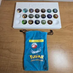 All 1st Edition Pokemon Marbles Lot of 18 w/ Electrode Bag And Marble Stand - Image 1