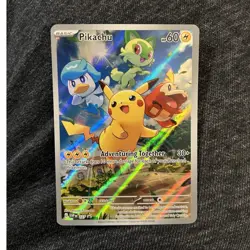 Pokemon TCG Scarlet & Violet Promo SVP 027 Pikachu illustration 2023 - Image 1