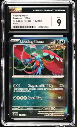 CGC Mint 9 Roaring Moon Holo 109/162 Pokemon Temporal Forces Low POP! - Image 1