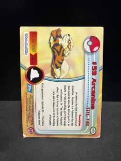 Pokemon Topps | Arcanine - #59 | TV Animation Edition Holo Foil Blue Label - Image 4