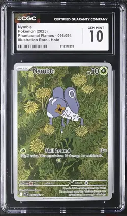 🔥Pokemon Nymble 096 Phantasmal Flames Holo GRADE 10! FAST SHIP SHOOT OFFER💨 - Image 1
