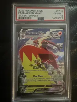 Pokemon Blaziken VMAX Full Art TG15/TG30 Silver Tempest PSA 10 - Image 1