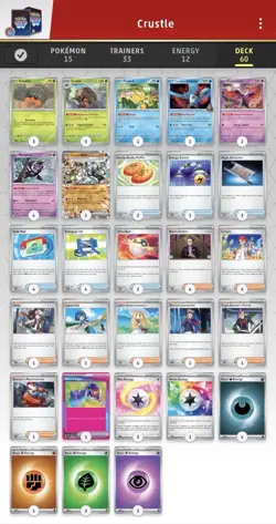Crustle Premade Deck Pokemon TCG Tournament Ready Post rotation @pokefamfive - Image 1