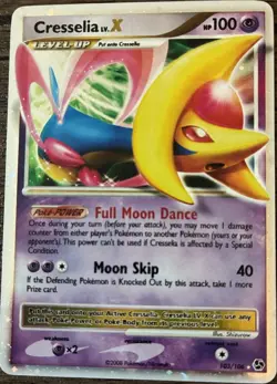 Pokemon Cresselia LV.X 103/106 Great Encounters Ultra Rare Holo 100 HP Psychic - Image 1