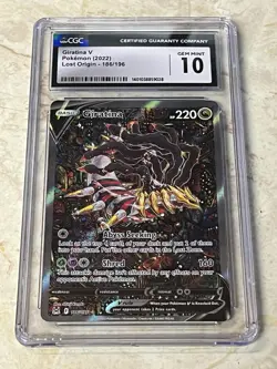 2022 POKEMON SWORD & SHIELD LOST ORIGIN #186 FULL ART GIRATINA V CGC 10 - Image 3