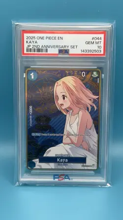 2025 ONE PIECE JAPANESE 2ND ANNIVERSARY SET #044 KAYA PSA 10 - Image 1