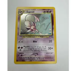 Pokemon Espeon 1/75 Neo Discovery Holo Rare Stage 1 Card English - Image 1