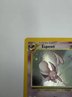 Pokemon Espeon 1/75 Neo Discovery Holo Rare Stage 1 Card English - Image 2