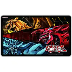 Konami YuGiOh! Slifer, Obelisk & Ra, Egyptian God TCG Trading Card Game/Play Mat - Image 1