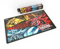 Konami YuGiOh! Slifer, Obelisk & Ra, Egyptian God TCG Trading Card Game/Play Mat - Image 2