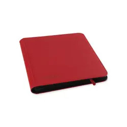 480 Side Loading Pocket Strap Zip Binders 12Pocket Trading Card Album Folder Red - Image 1