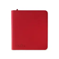480 Side Loading Pocket Strap Zip Binders 12Pocket Trading Card Album Folder Red - Image 3