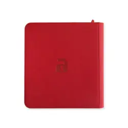 480 Side Loading Pocket Strap Zip Binders 12Pocket Trading Card Album Folder Red - Image 4