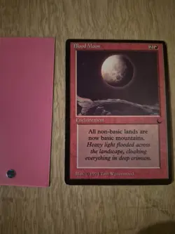Blood Moon - Light Play / Very Good MTG The Dark black border English - Image 2