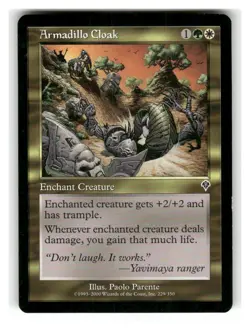 Armadillo Cloak 229 Common Invasion Magic: The Gathering Lightly Played - Image 1