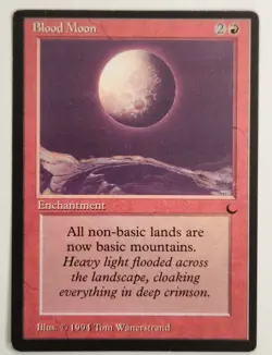 1994 Magic The Gathering MTG The Dark Blood Moon - Image 3