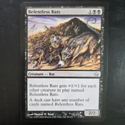 MTG Relentless Rats Fifth Dawn 5DN 58 Uncommon Black Creature +1/+1 Rats LP - Image 1