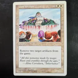 MTG Dust to Dust 5th Edition 5ED Uncommon White Sorcery Remove 2 Artifacts LP - Image 1