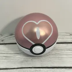 Pokemon Love Ball Tin Empty Metal Case Storage Box Pink - Empty No Cards - Image 2