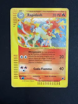 Pokemon Rapidash 26/165 Expedition Rara Holo Unlimited Wizards ITA Carte Vintage - Image 1