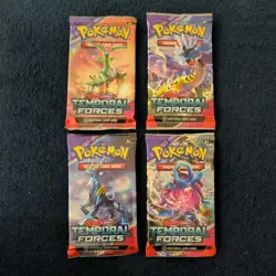 4x Pokemon TCG: Temporal Forces Booster Pack Full Art Set - Image 1
