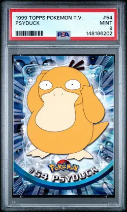 PSA 9 - Psyduck 54 - 1999 Topps Pokemon Tv - Image 1