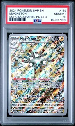 Pokemon #159 Magneton Surging Sparks Pokemon Center ETB Promo PSA 10 Gem Mint - Image 1