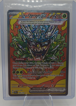 Pokemon TCG Teal Mask Ogerpon ex Prismatic Evolutions 145/131 Holo EX - Image 1