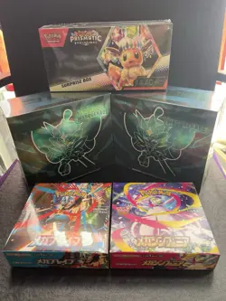 🔥POKEMON SEALED LOT🔥 X2 ETB’s 🔥 X2 BOOSTER BOX’s 🔥 1 SURPRISE BOX 🔥 Mystery - Image 2