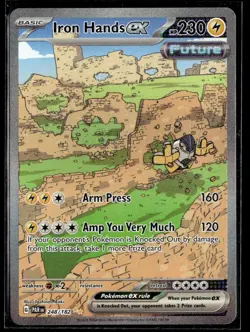 2023 Paradox Rift Special Illustration Holo Iron Hands ex Rare #248/182 - Image 1