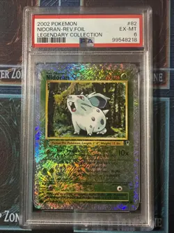 2002 POKEMON LEGENDARY COLLECTION #82 NIDORAN-REVERSE FOIL PSA 6 - Image 1