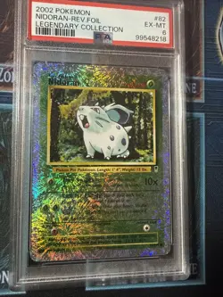 2002 POKEMON LEGENDARY COLLECTION #82 NIDORAN-REVERSE FOIL PSA 6 - Image 3