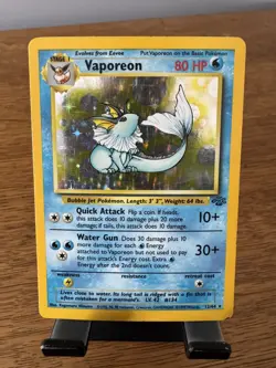 Pokemon TCG - Vaporeon || Holo Rare || 12/64 || Jungle || 1999 || MP - Image 1