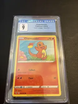 Pokemon Vivid Voltage Charmander 023/185 Graded CGC Gem Mint 9 - Image 1