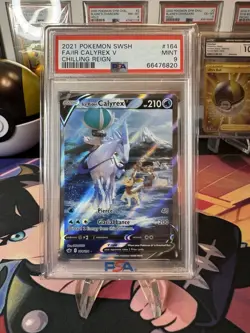 Alt Art Rider Trio - Ice/Shadow Calyrex V & Rapidash V Pokemon Unicorn PSA 9 - Image 4