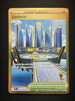 Pokemon Levincia Hyper Rare Full Art Holo 244/182 Destined Rivals - Image 1