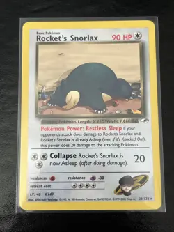 2000 Pokemon Gym Heros Rockets Snorlax Vintage WOTC - Image 1