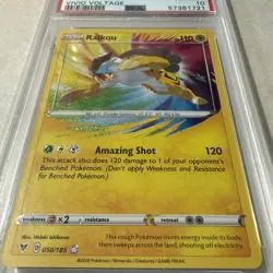 Pokemon Vivid Voltage Raikou 50/185 Amazing Rare Sword & Shield PSA10 GEM Mint🔥 - Image 2