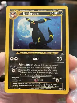 Pokemon Wotc Neo Discovery Umbreon 13/75 Holo Rare, LP - Image 3