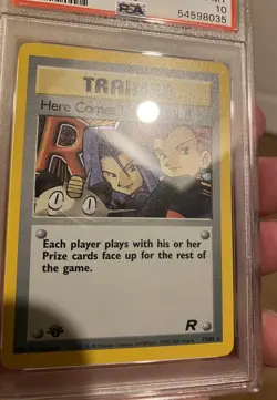 2000 Pokemon Rocket 1st Edition Here Comes Team Rocket 1st Edition #15 PSA 10 - Image 4