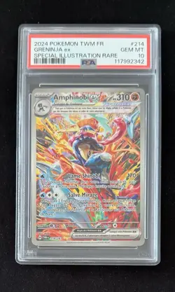 Carte Pokemon Gradee PSA10 - Amphinobi Ex 214/167 Mascarade Crepusculaire - FR - Image 2