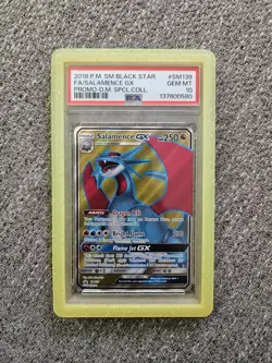 2018 Pokemon Sun & Moon Black Star Promo Salamence Gx Full Art PSA 10 - Image 1