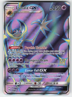 Lunala GX (Full Art) 141/149 Holo Ultra Rare SM Base Set Pokemon Near Mint - Image 1