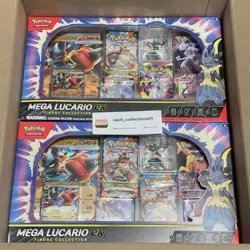 Pokemon TCG Mega Lucario ex Premium Figure Collection Box Factory Sealed IN HAND - Image 1