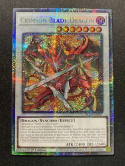 Crimson Blade Dragon BLZD-EN037 Starlight Rare 1st Ed YuGiOh Blazing Dominion - Image 1