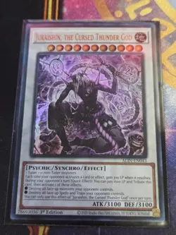 Yu-Gi-Oh! TCG Juraishin The Cursed Thunder God ALIN-EN043 Ultra Rare 1st Edition - Image 1
