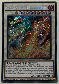 SANGENPAI TRANSCENDENT DRAGION 25LP-EN007 SECRET RARE YUGIOH - Image 1