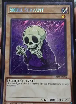 Konami Yu-Gi-Oh! Skull Servant BLMM-EN002 Secret Rare 1st Edition Monster Mayhem - Image 1